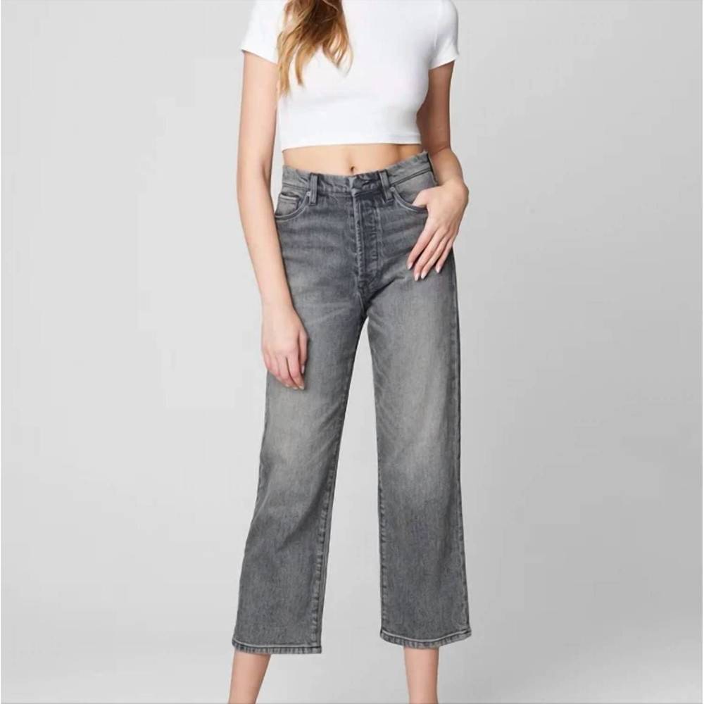 NEW BLANKNYC the bazter ribcage straight leg wake up jeans in wake up grey